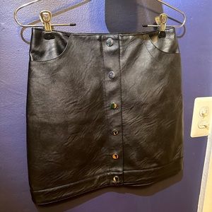 NWT Topshop Faux Leather Miniskirt